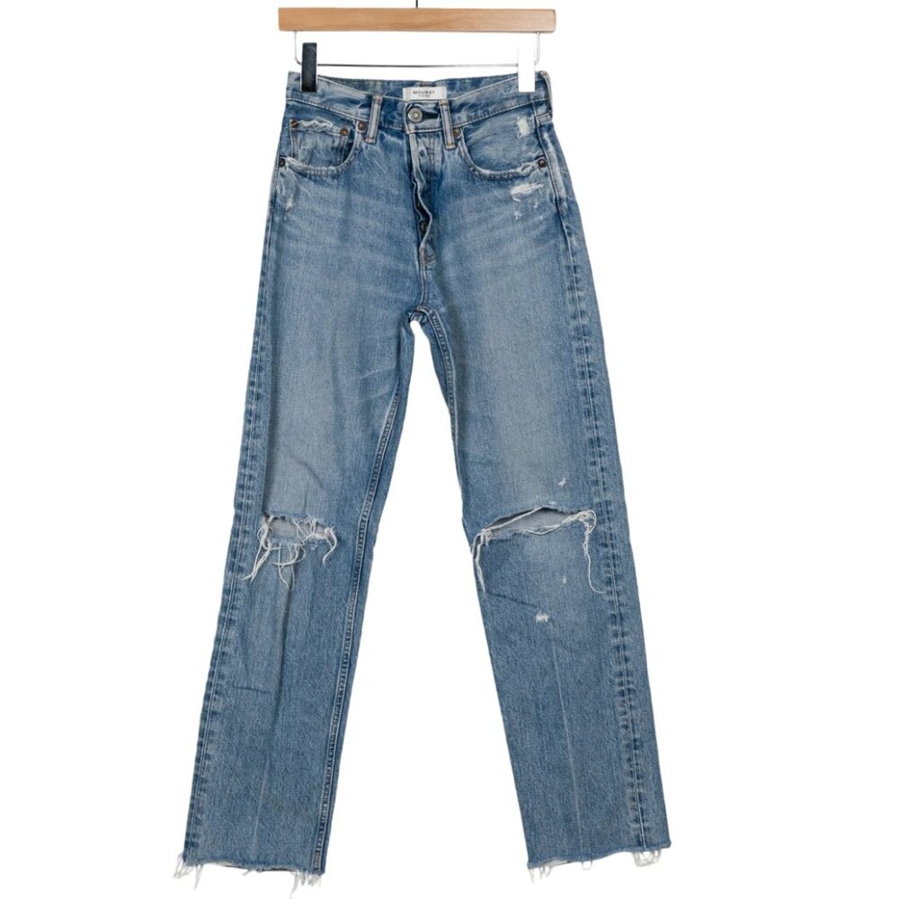 Moussy High-Rise Straight Leg Jeans Size: XS | US 25